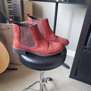 Women's Softmoc Darilyn Burgundy Genuine Leather Chelsea Ankle Boots Size 8.5 39